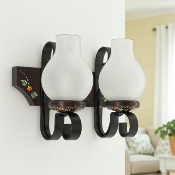 Brilagi - Applique murale QUEEN 2xE14/40W/230V hêtre/wengé