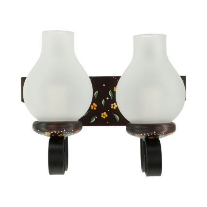 Brilagi - Applique murale QUEEN 2xE14/40W/230V hêtre/wengé