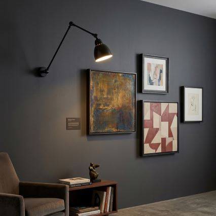 Brilagi - Applique murale QUILL 1xE27/40W/230V 83 cm noire