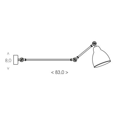 Brilagi - Applique murale QUILL 1xE27/40W/230V 83 cm noire