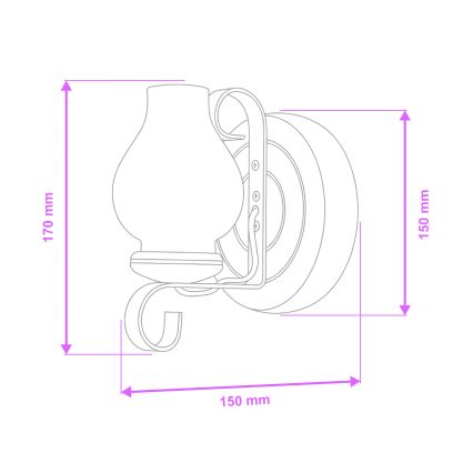 Brilagi - Applique murale ROATA APLICA 1xE14/40W/230V hêtre