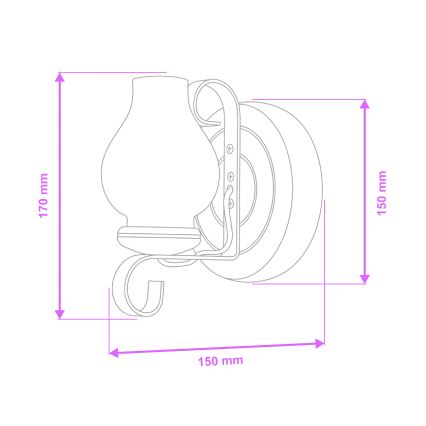 Brilagi - Applique murale ROATA APLICA 1xE14/40W/230V hêtre/noyer