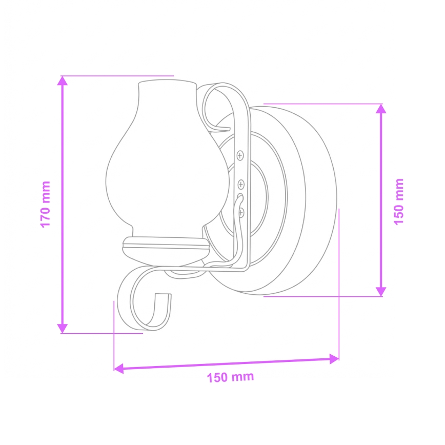 Brilagi - Applique murale ROATA APLICA 1xE14/40W/230V hêtre/noyer