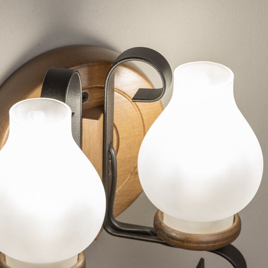 Brilagi - Applique murale ROATA APLICA 2xE14/40W/230V hêtre/noyer