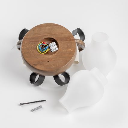 Brilagi - Applique murale ROATA APLICA 2xE14/40W/230V hêtre/noyer