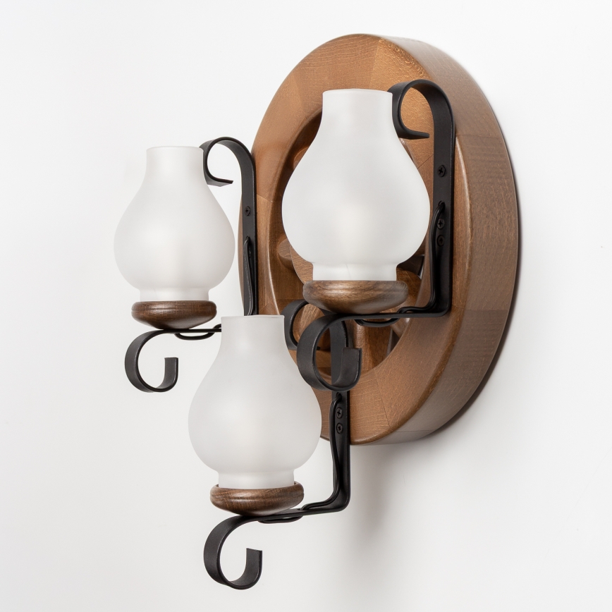 Brilagi - Applique murale ROATA APLICA 3xE14/40W/230V hêtre/noyer