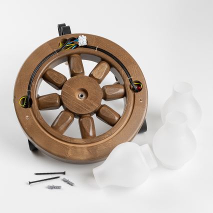 Brilagi - Applique murale ROATA APLICA 3xE14/40W/230V hêtre/noyer