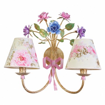 BRILAGI - Applique murale ROMANCE 2xE14/40W/230V multicolore/beige/patine