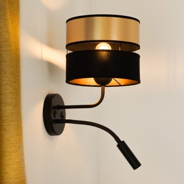 Brilagi - Applique murale ROYAL 1xE27/15W/230V + 1xG9/3W noir/doré