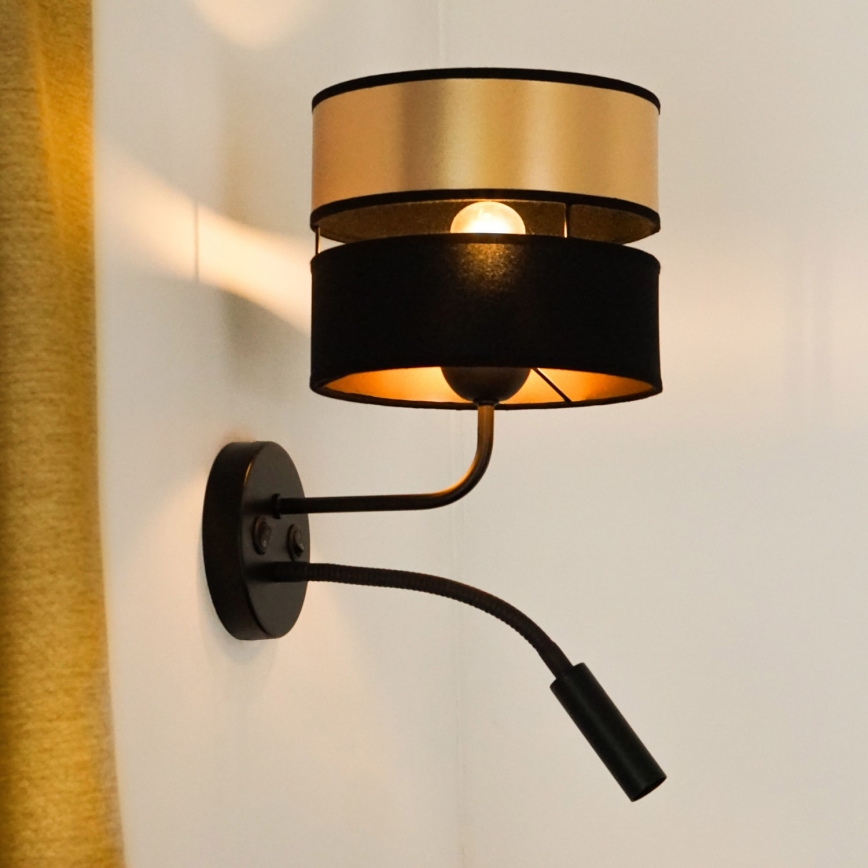 Brilagi - Applique murale ROYAL 1xE27/15W/230V + 1xG9/3W noir/doré