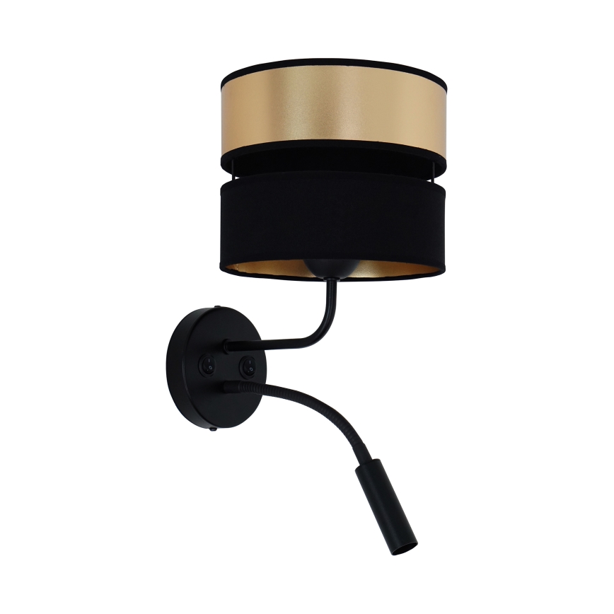 Brilagi - Applique murale ROYAL 1xE27/15W/230V + 1xG9/3W noir/doré