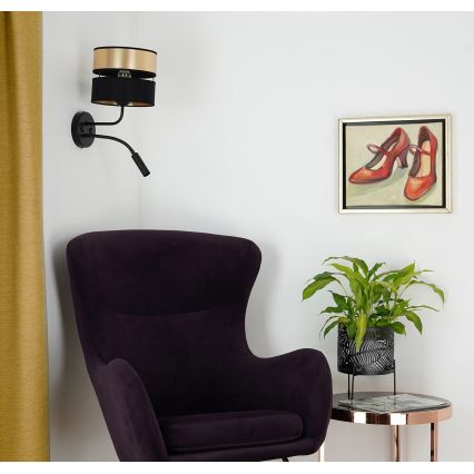 Brilagi - Applique murale ROYAL 1xE27/15W/230V + 1xG9/3W noir/doré