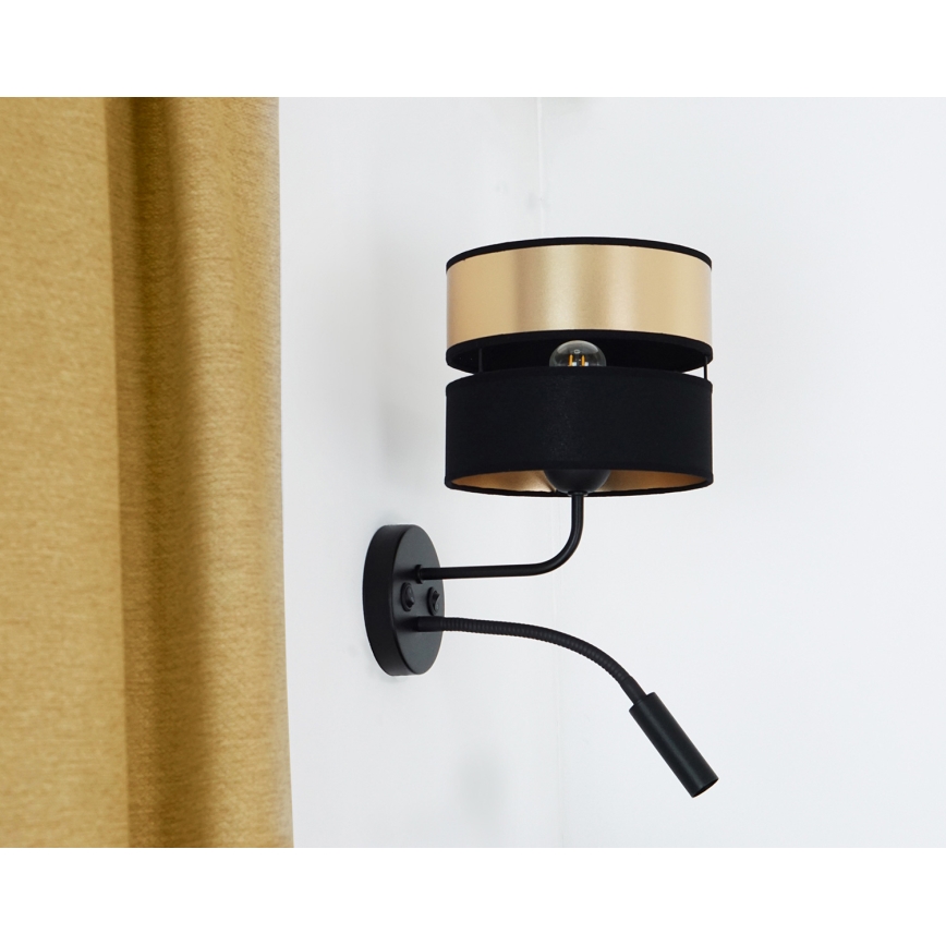 Brilagi - Applique murale ROYAL 1xE27/15W/230V + 1xG9/3W noir/doré
