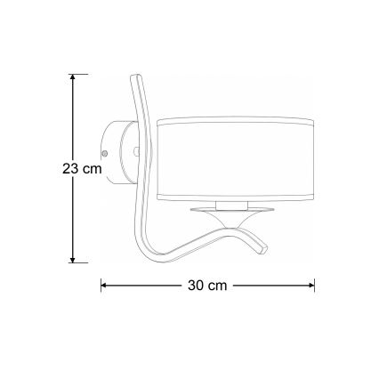 Brilagi - Applique murale SAPHIRE 1xE27/15W/230V crème/dorée/patinée