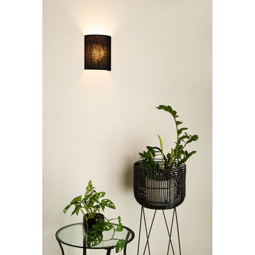 Brilagi - Applique murale SEMI 1xE27/15W/230V d. 20 cm noir