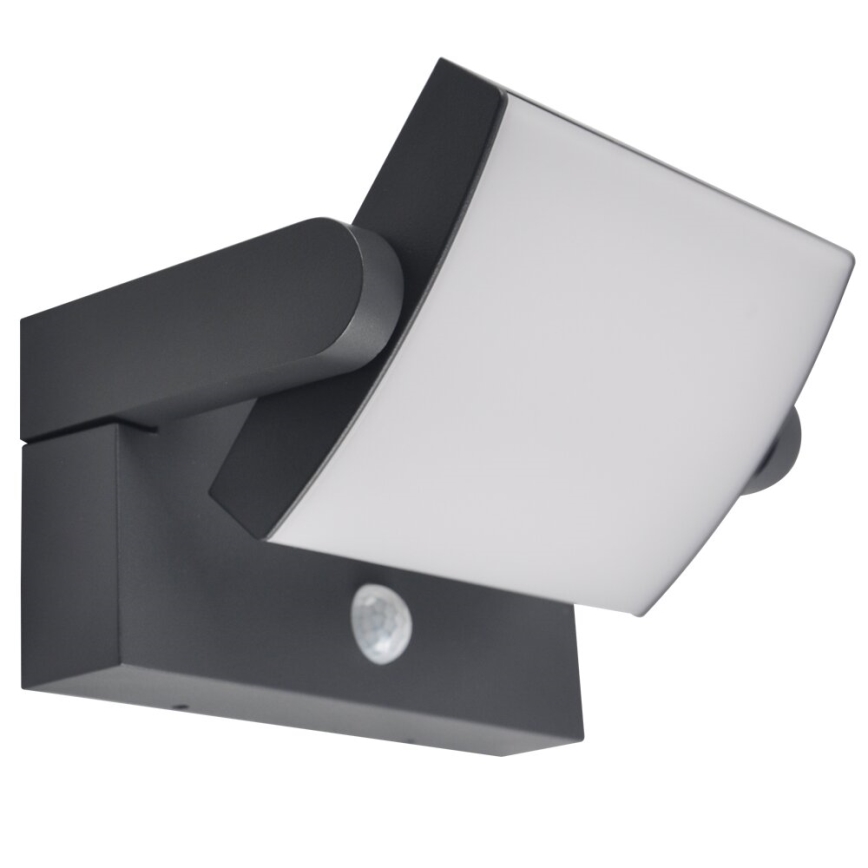 Brilagi - Applique murale solaire avec détecteur de mouvement et de crépuscule ANKLE LED/10W/3,7V 3000 mAh 3000K IP65 anthracite