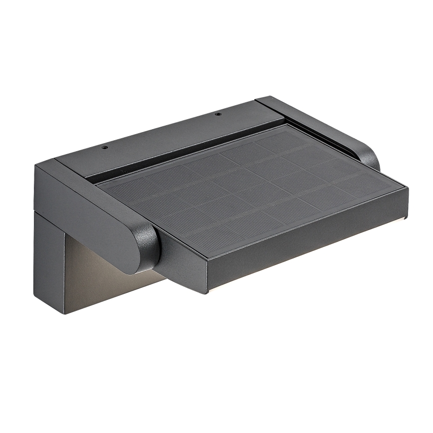 Brilagi - Applique murale solaire avec détecteur de mouvement et de crépuscule ANKLE LED/10W/3,7V 3000 mAh 3000K IP65 anthracite