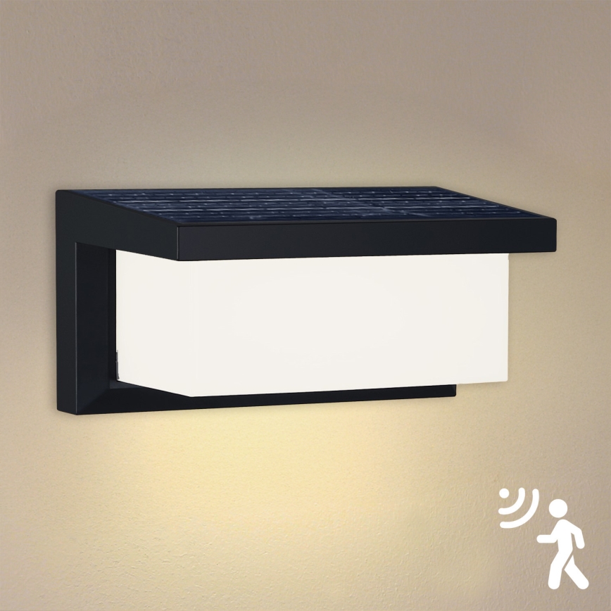 Brilagi - Applique murale solaire avec détecteur de mouvement et de crépuscule BRICKY LED/5W/6V 4000 mAh IP65