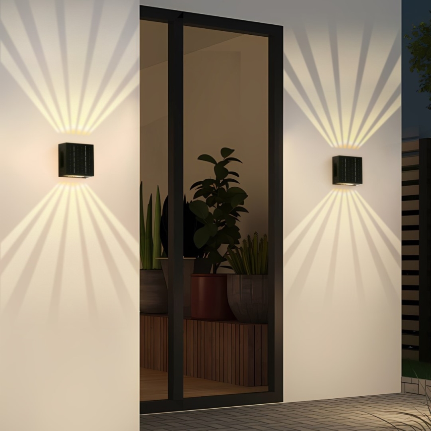 Brilagi - Applique murale solaire BLOCK LED/2W/3,7V IP44