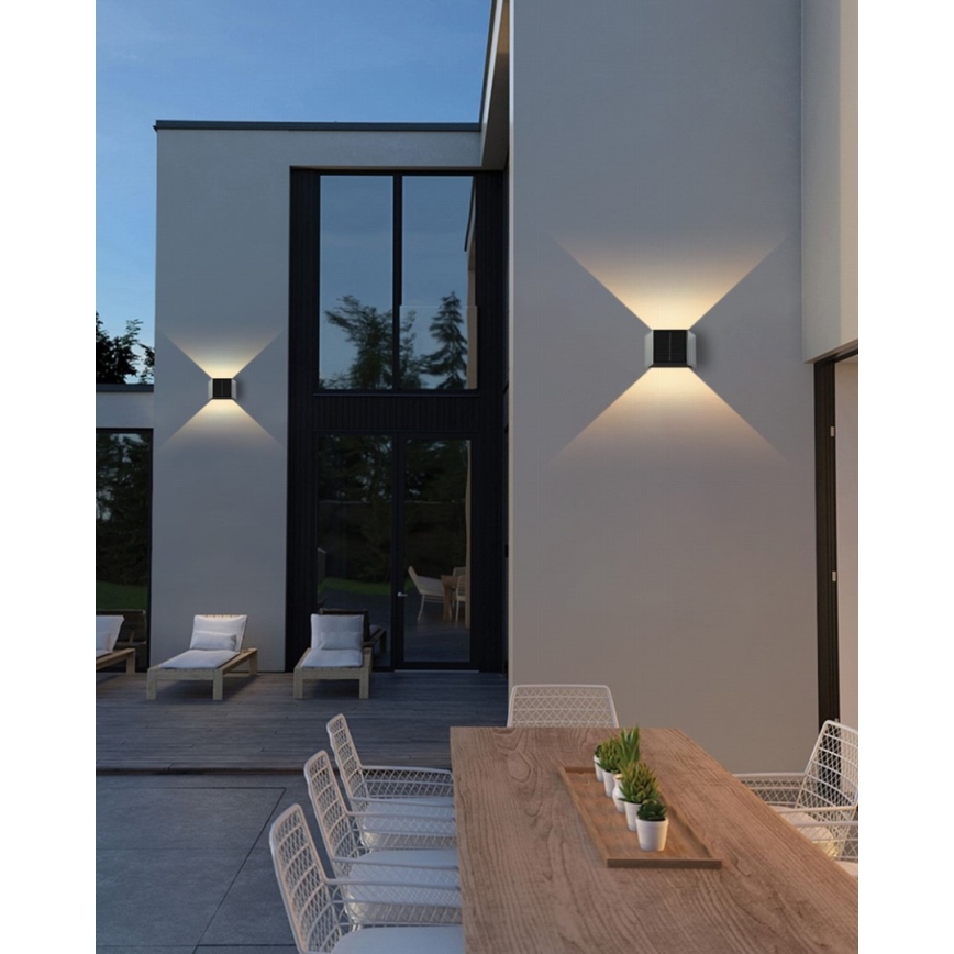Brilagi - Applique murale solaire SOLAR CUBE LED/2W/3,2V 1300 mAh IP54