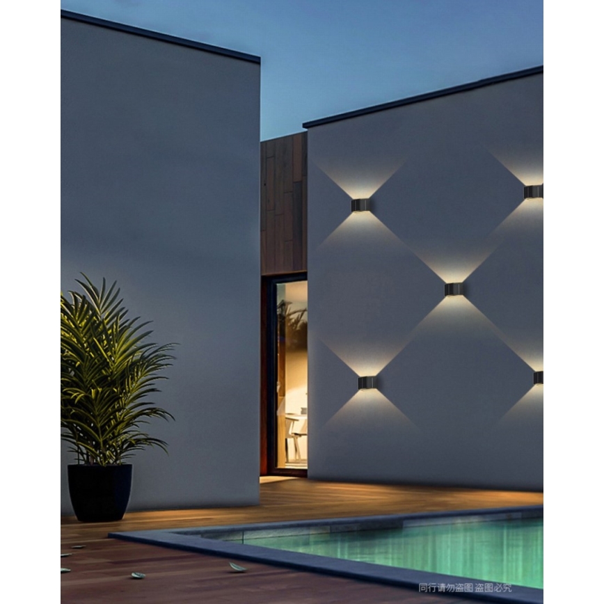 Brilagi - Applique murale solaire SOLAR CUBE LED/2W/3,2V 1300 mAh IP54