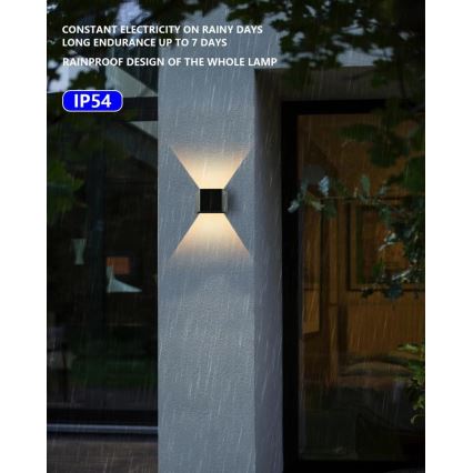 Brilagi - Applique murale solaire SOLAR CUBE LED/2W/3,2V 1300 mAh IP54