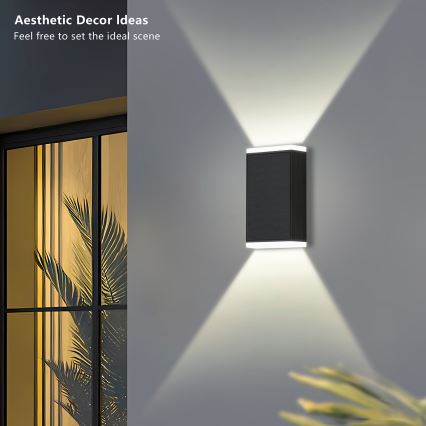 Brilagi - Applique murale solaire SOLEIL GUARD LED/2W/3,7V 2000 mAh IP45
