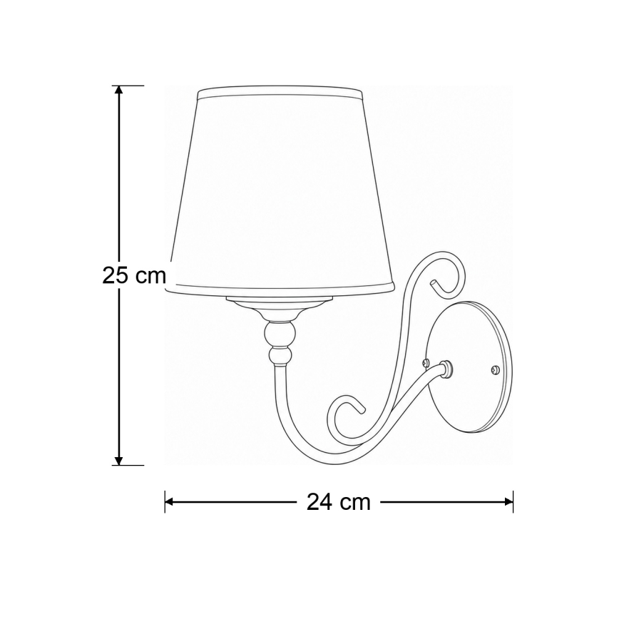 Brilagi - Applique murale SONIA 1xE27/15W/230V crème/patine