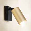 Brilagi - Applique murale spot avec interrupteur intégré SELE 1xGU10/30W/230V noir/doré