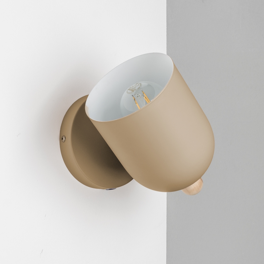 Brilagi - Applique murale spot GALLION 1xE27/15W/230V beige