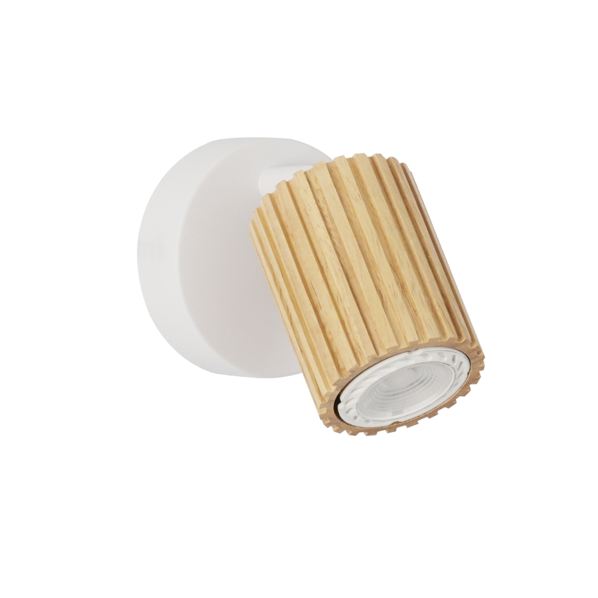 Brilagi - Applique murale spot MODERN WOOD 1xGU10/8W/230V bois d'hévéa/blanc