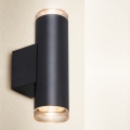 Brilagi - Applique murale spot pour salle de bains SELE AQUA 2xGU10/30W/230V IP44 noire