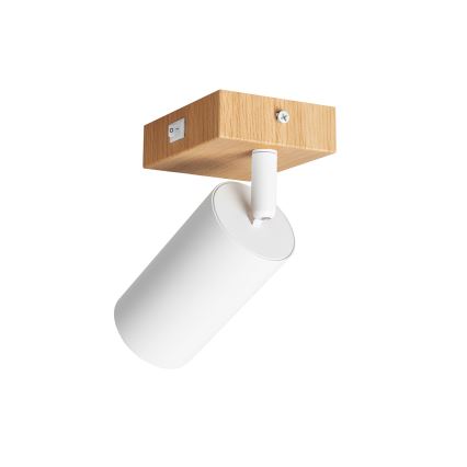 Brilagi - Spot mural avec interrupteur SELE 1xGU10/30W/230V blanc/décor chêne