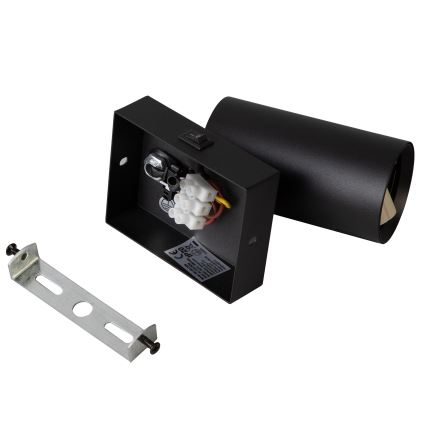 Brilagi - Applique murale orientable avec interrupteur SELE 1xGU10/30W/230V noire