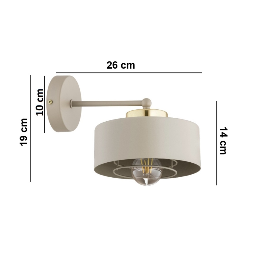 Brilagi - Applique murale SPRING 1xE27/60W/230V beige/doré