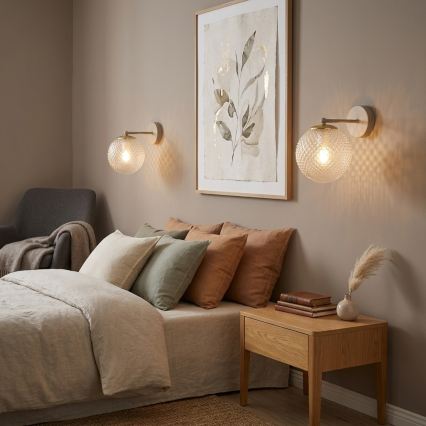 Brilagi - Applique murale STELLA 1xE27/60W/230V beige/doré