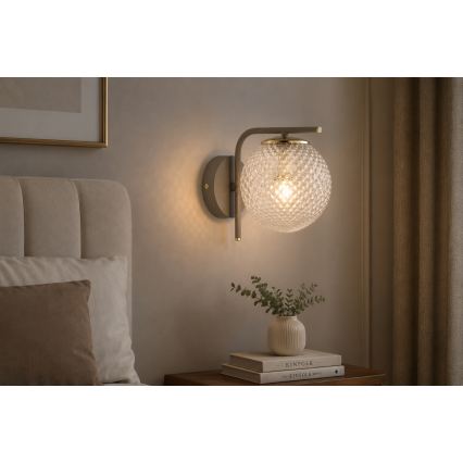 Brilagi - Applique murale STELLA 1xE27/60W/230V beige/doré