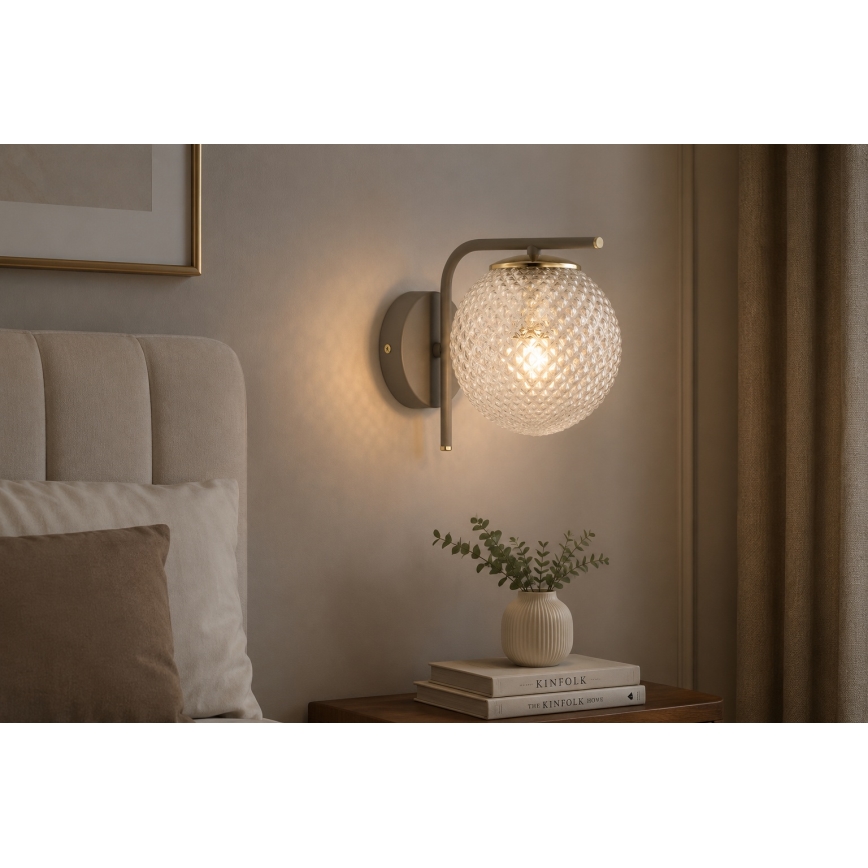 Brilagi - Applique murale STELLA 1xE27/60W/230V beige/doré