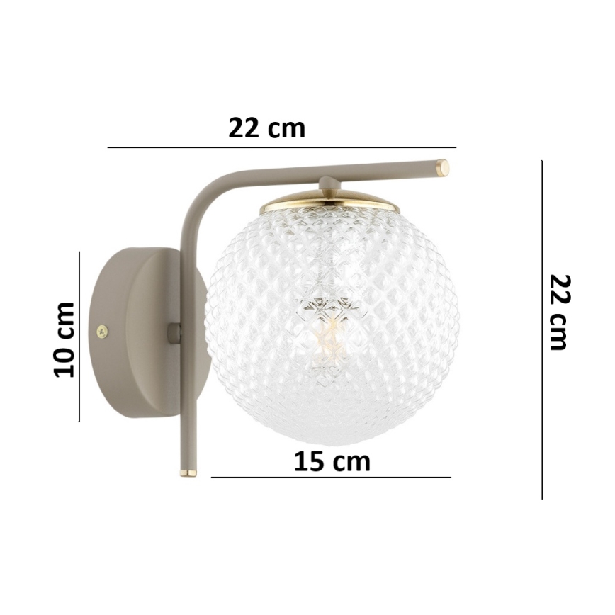 Brilagi - Applique murale STELLA 1xE27/60W/230V beige/doré