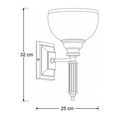 Brilagi - Applique murale TAURUS 1xE27/15W/230V bronze