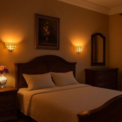 Brilagi - applique murale Tiffany en vitrail DORAN 1xE14/40W/230V