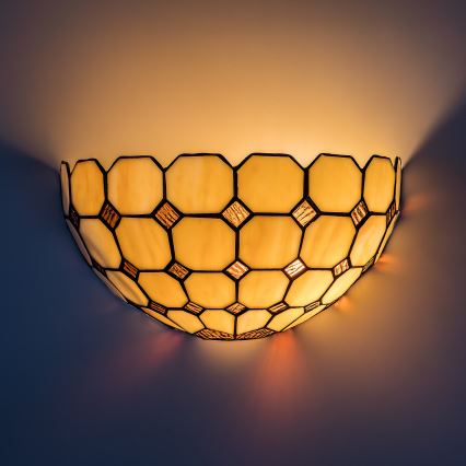 Brilagi - applique murale Tiffany en vitrail DORAN 1xE14/40W/230V