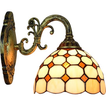 Brilagi - Applique murale Tiffany en vitrail DORAN 1xE27/40W/230V