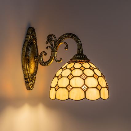 Brilagi - Applique murale Tiffany en vitrail DORAN 1xE27/40W/230V