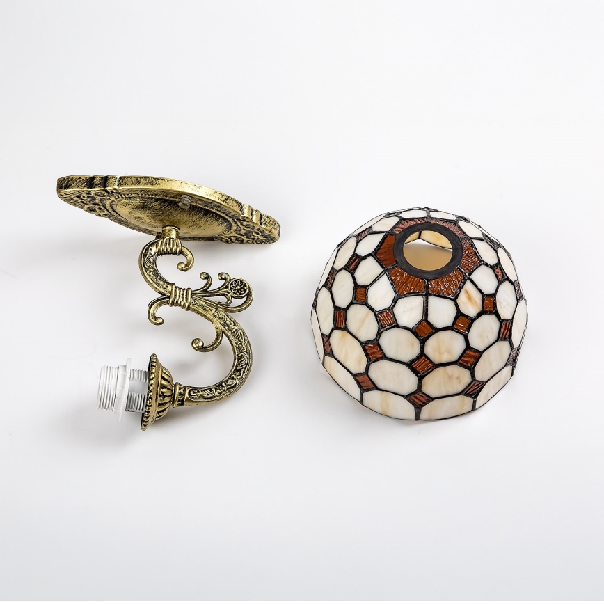 Brilagi - Applique murale Tiffany en vitrail DORAN 1xE27/40W/230V