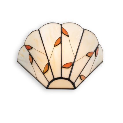Brilagi - Applique murale Tiffany en vitrail FOLIA 1xE14/40W/230V
