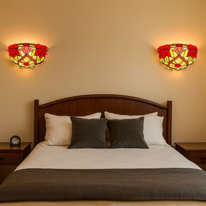 Brilagi - Applique murale Tiffany en vitrail GARLAN 1xE14/40W/230V