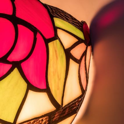 Brilagi - Applique murale Tiffany en vitrail GARLAN 1xE14/40W/230V