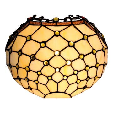 Brilagi - Applique murale Tiffany en vitrail IVOIRE 1xE14/40W/230V