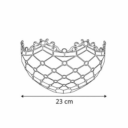 Brilagi - Applique murale Tiffany en vitrail IVOIRE 1xE14/40W/230V